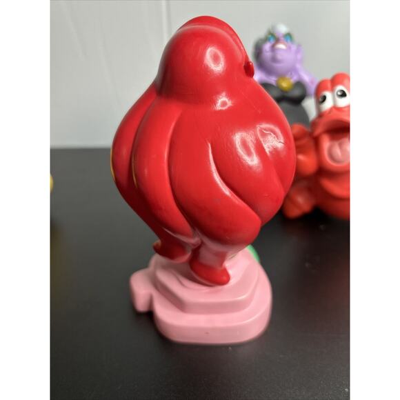 Vintage The Little Mermaid Bath Toy Lot - Ursula Flounder Sebastian Figures - Picture 8 of 16